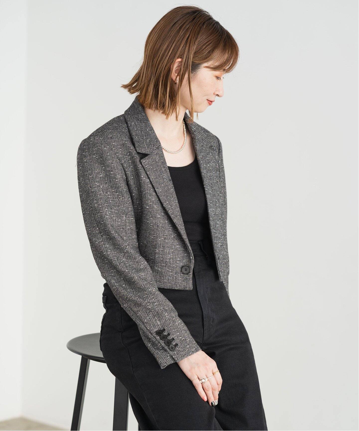 ツィードクロップドジャケット（その他ジャケット・スーツ）｜Spick