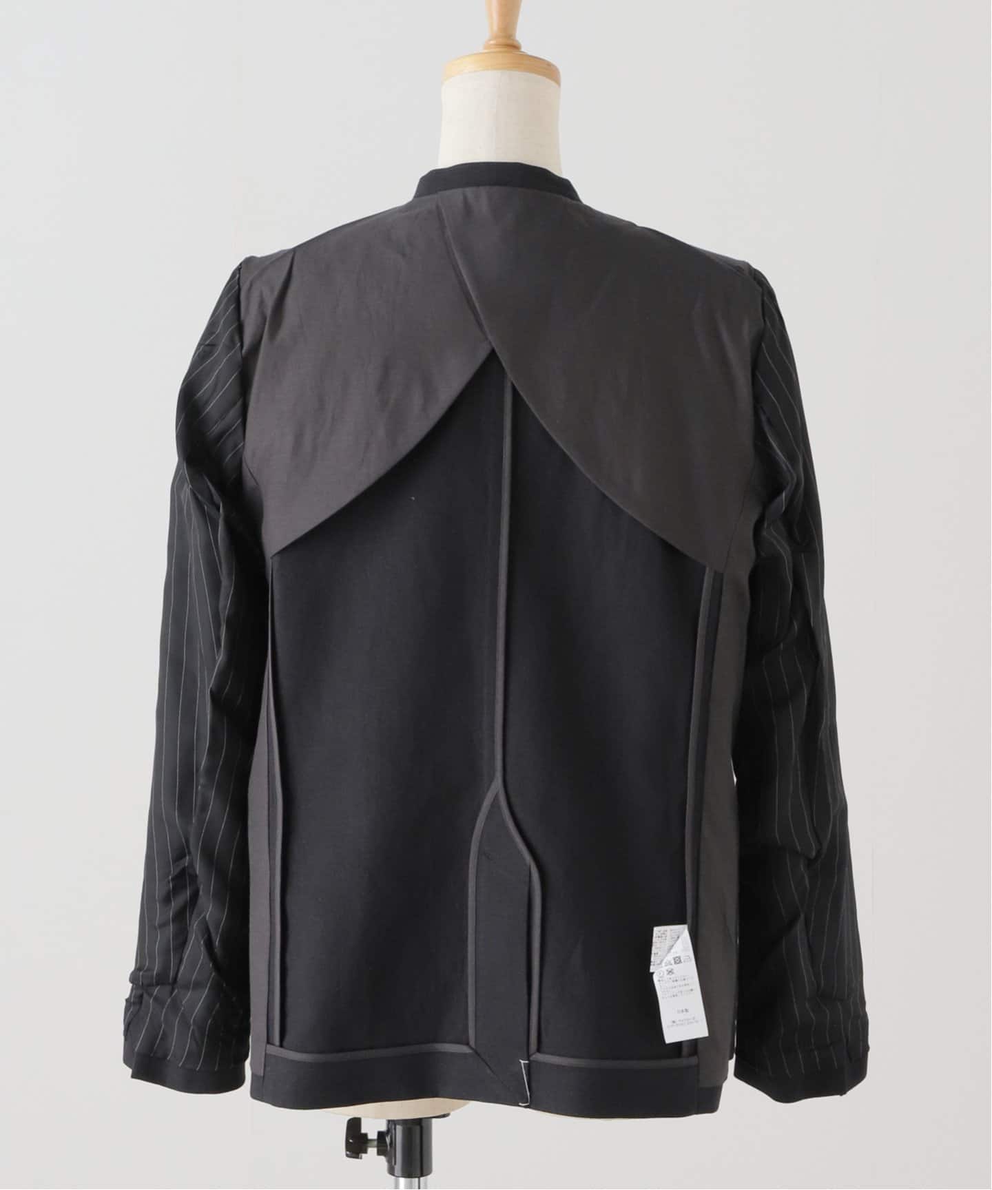 綿麻キャンバスノーカラージャケット（ノーカラージャケット