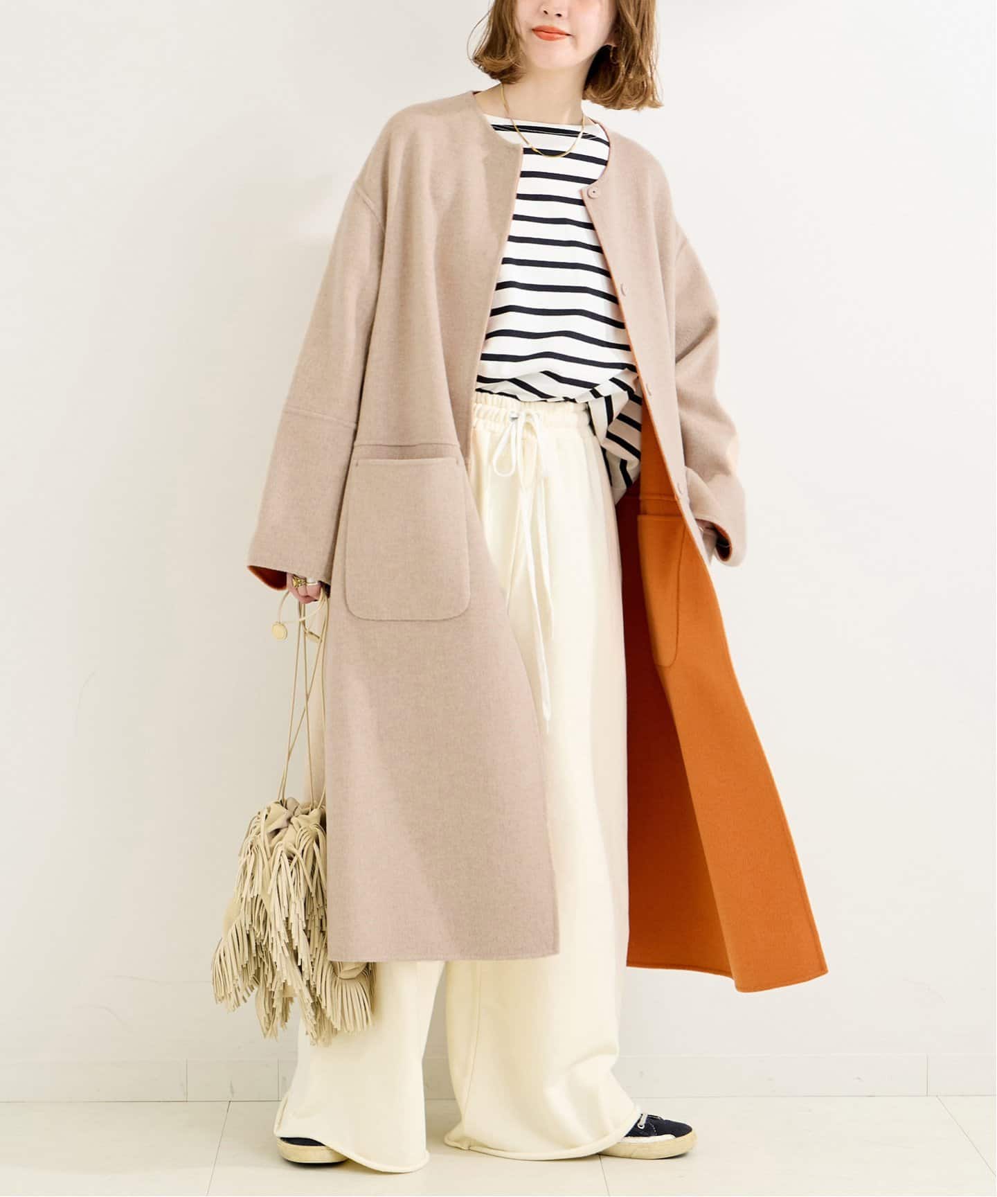 S120ブレンドリバーシブルコート（ノーカラーコート）｜B.C STOCK