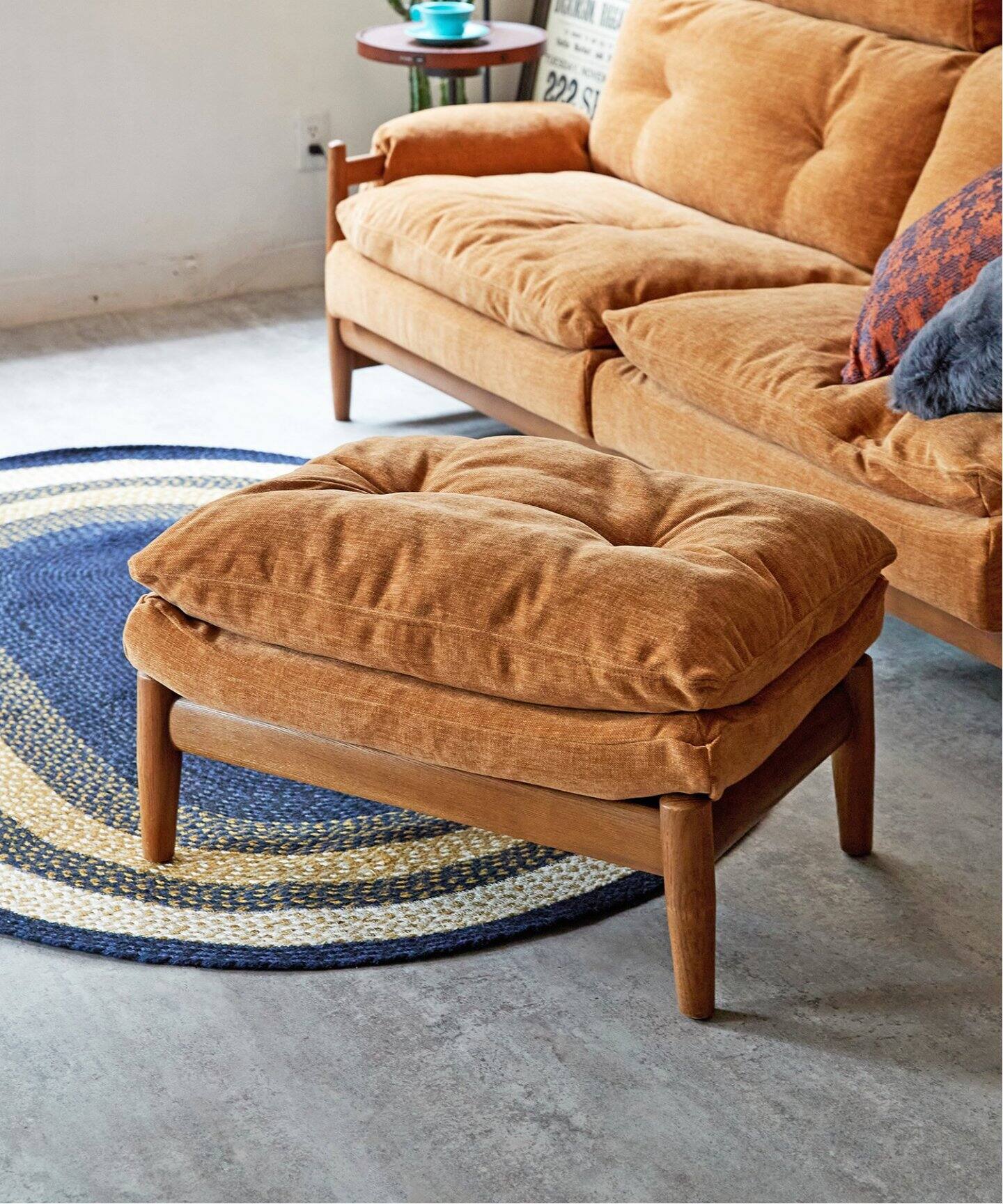 MADEIRA OTTOMAN (NTR/MT) マデイラ オットマン マスタード（ソファ