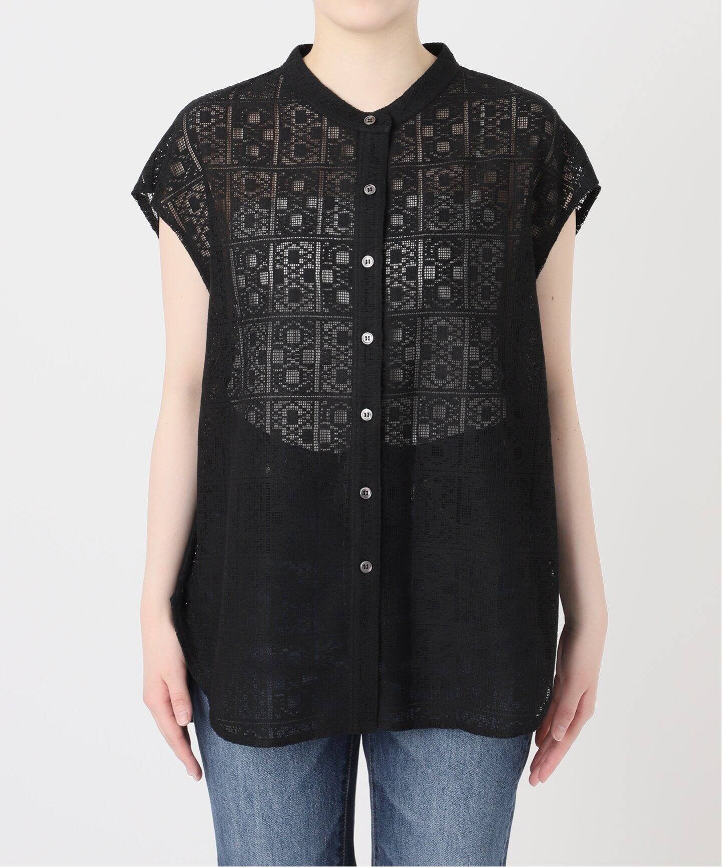 WEB限定 / 追加3》PEレースフレンチスリーブシャツ（シャツ／ブラウス