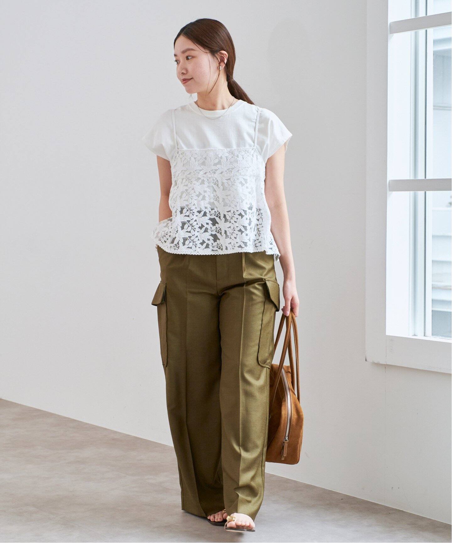 WEB限定/追加》レースショートキャミソール（キャミソール）｜IENA