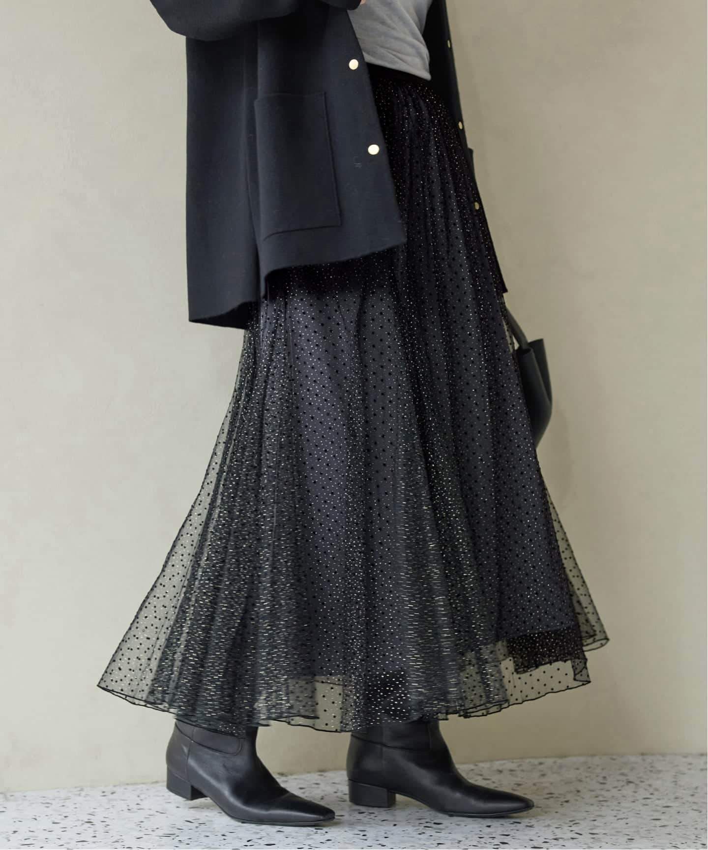 ドットラメチュールスカート（ロング・マキシ丈スカート）｜IENA
