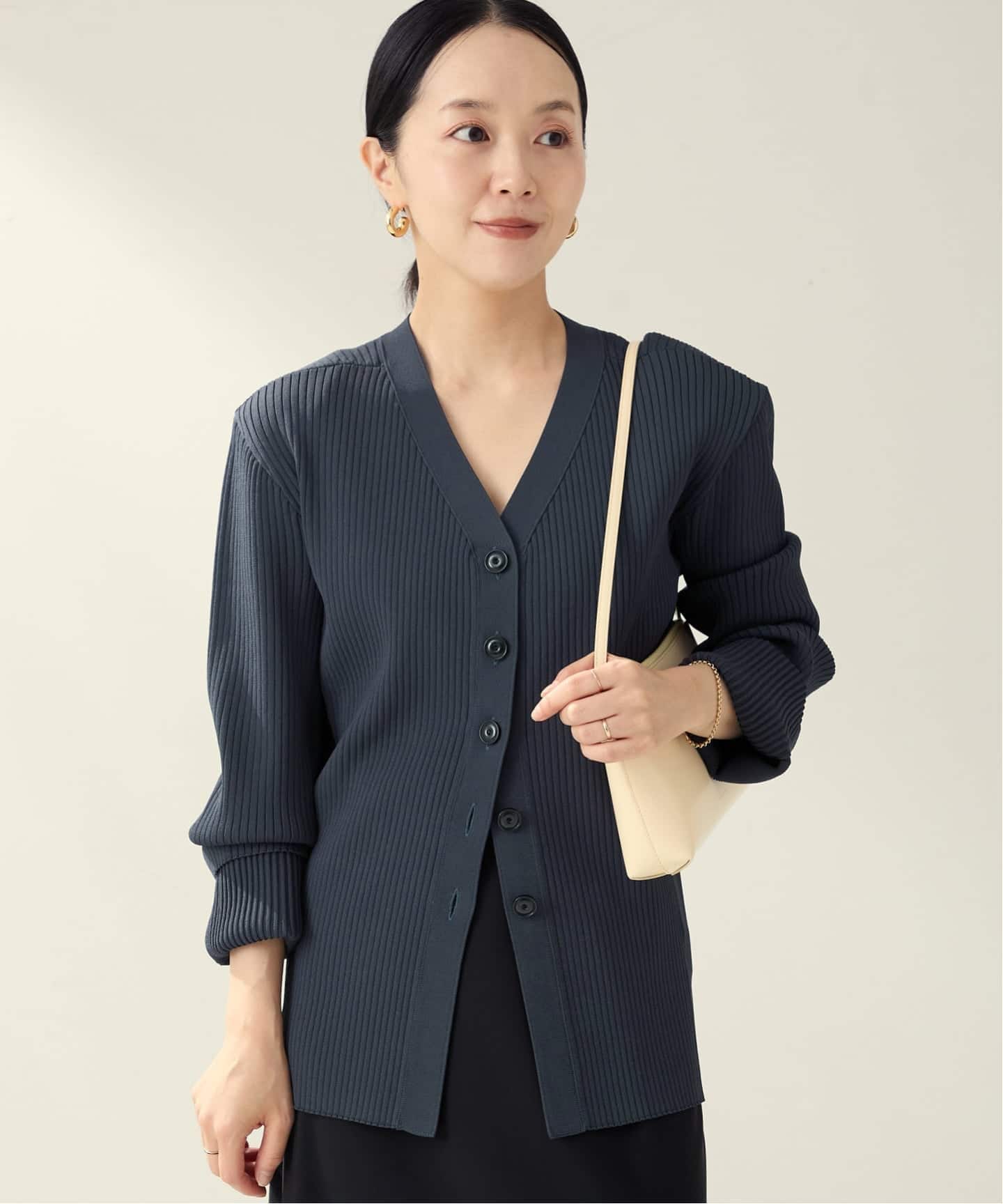 追加》R'IAM RIBシェイプカーディガン（カーディガン）｜Plage