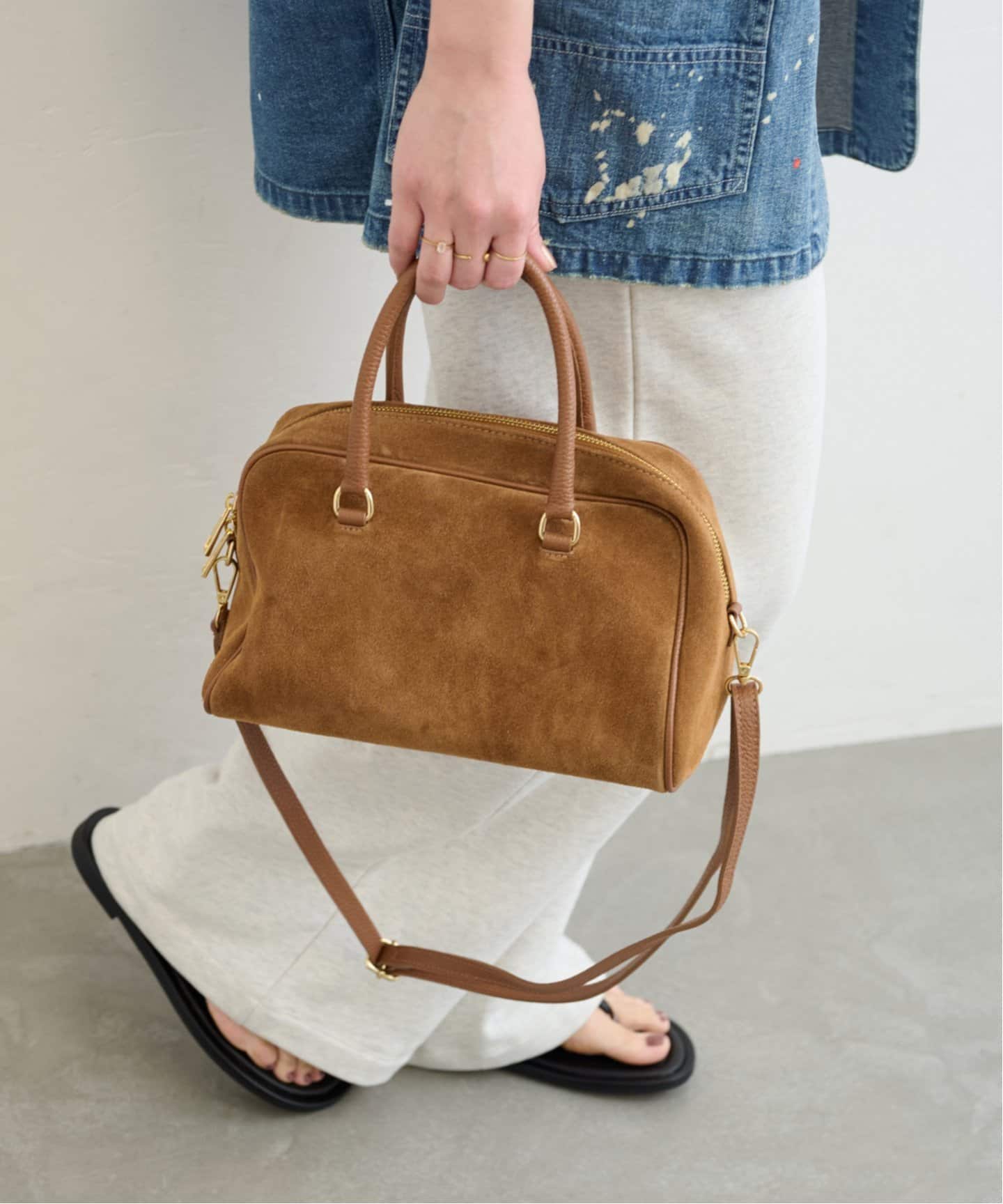 WEB限定/追加》AULENTTI /オウレンティSUEDE BOSTON BAG5（ボストン