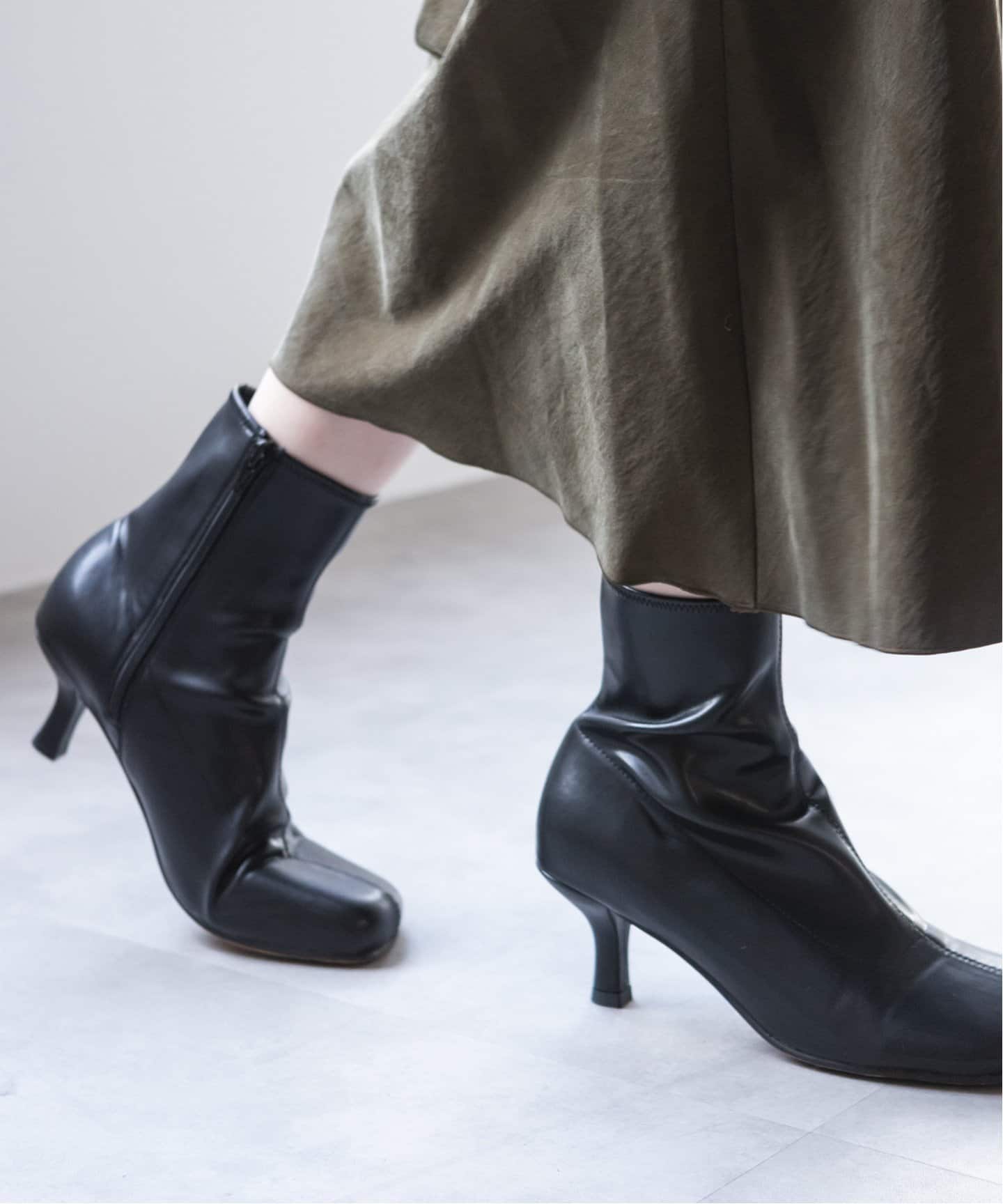 追加2》LE VERNIS/ルベルニ ラウンドストレッチショートブーツ