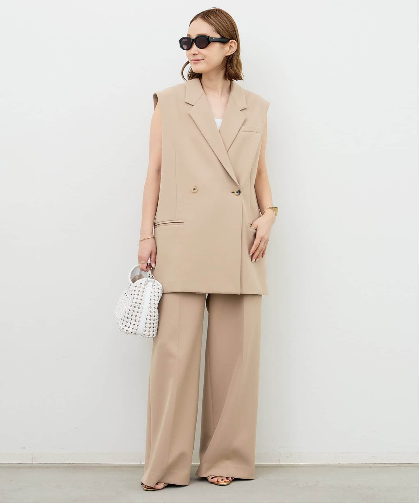 Wクロス ロングベスト（ジレ）｜Deuxieme Classe（ドゥーズィエム