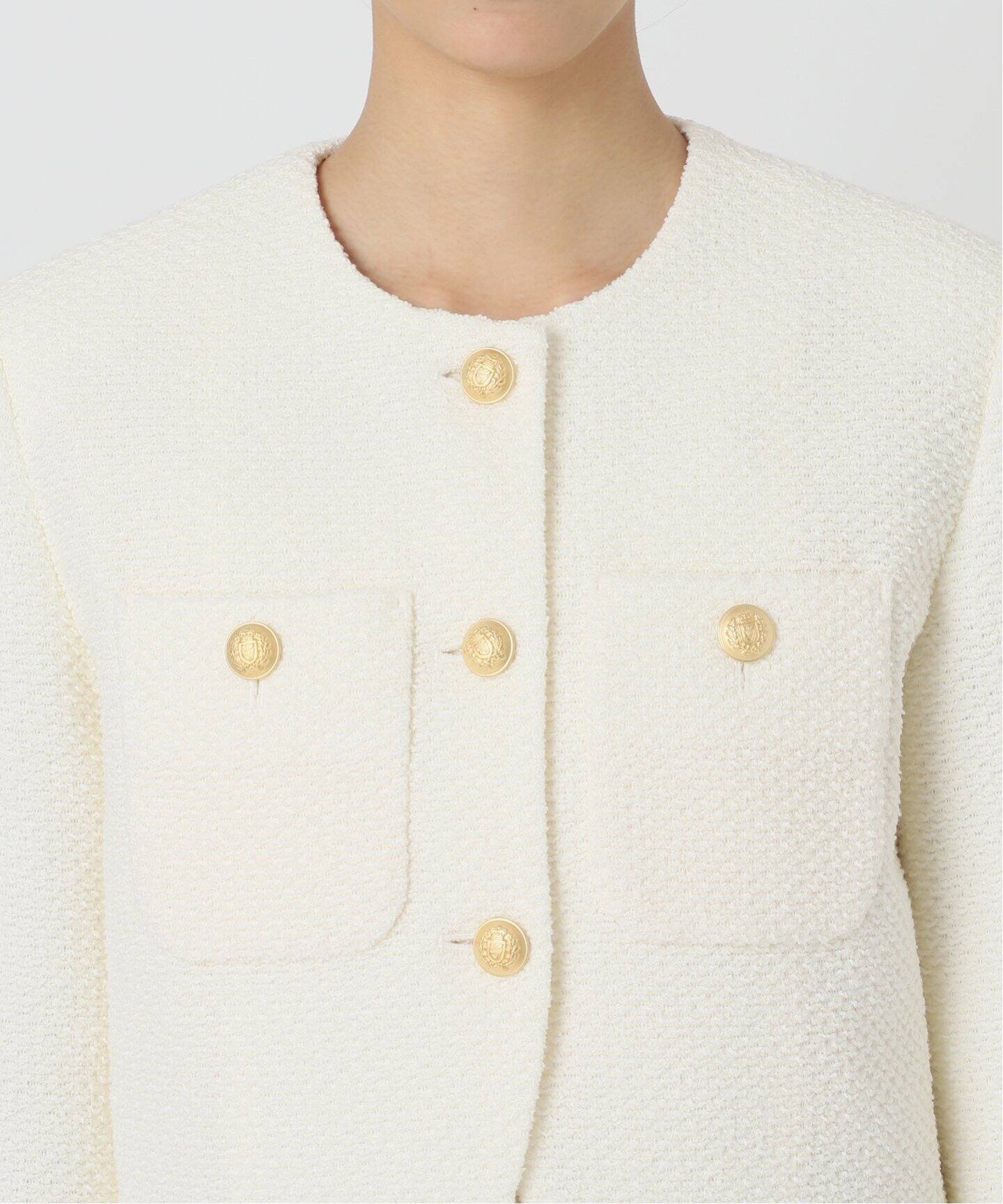 ループヤーンツイードジャケット（ノーカラージャケット）｜Spick and