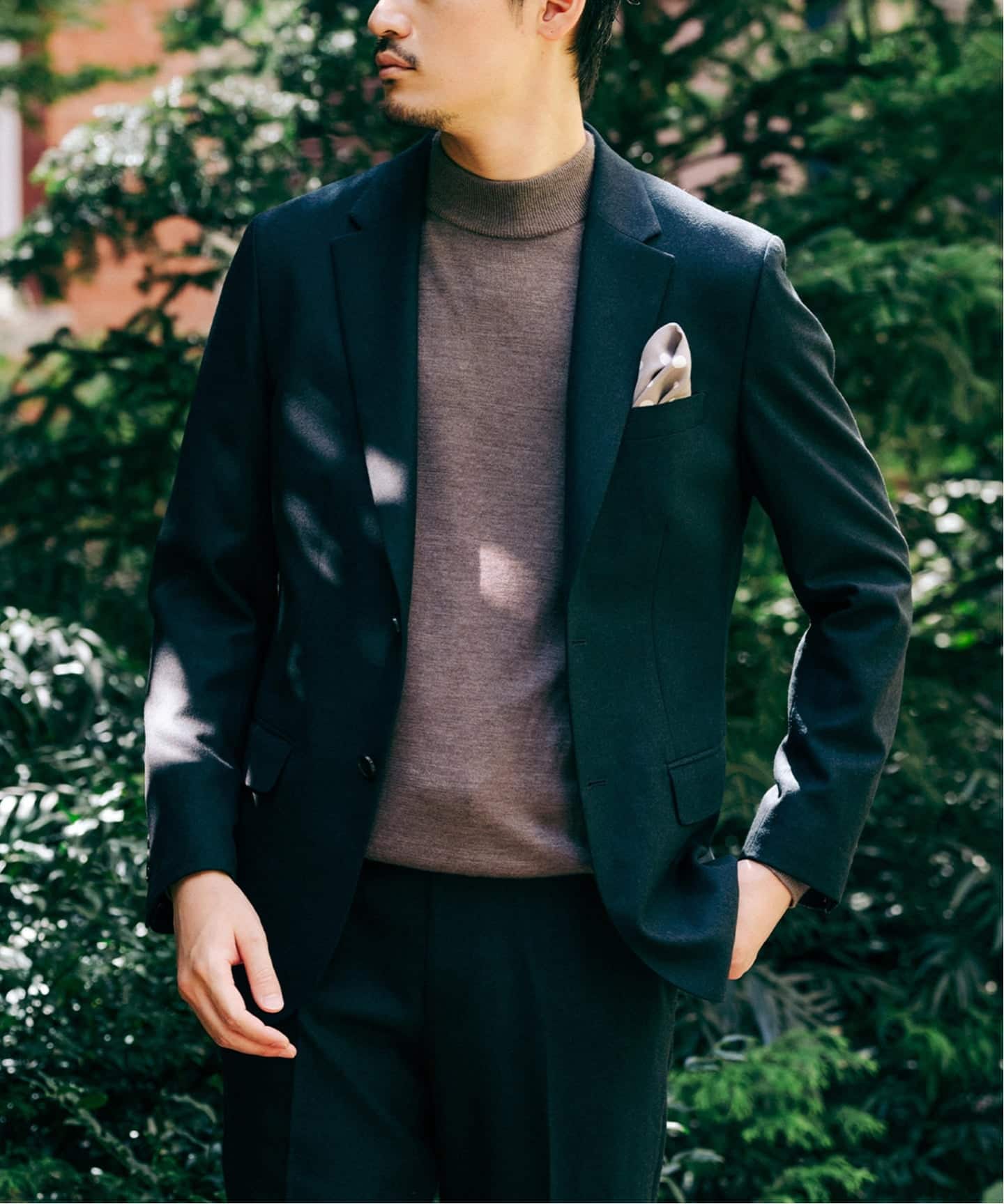 SUPER 120's ウールサキソニー 2ボタン ジャケット【セットアップ着用