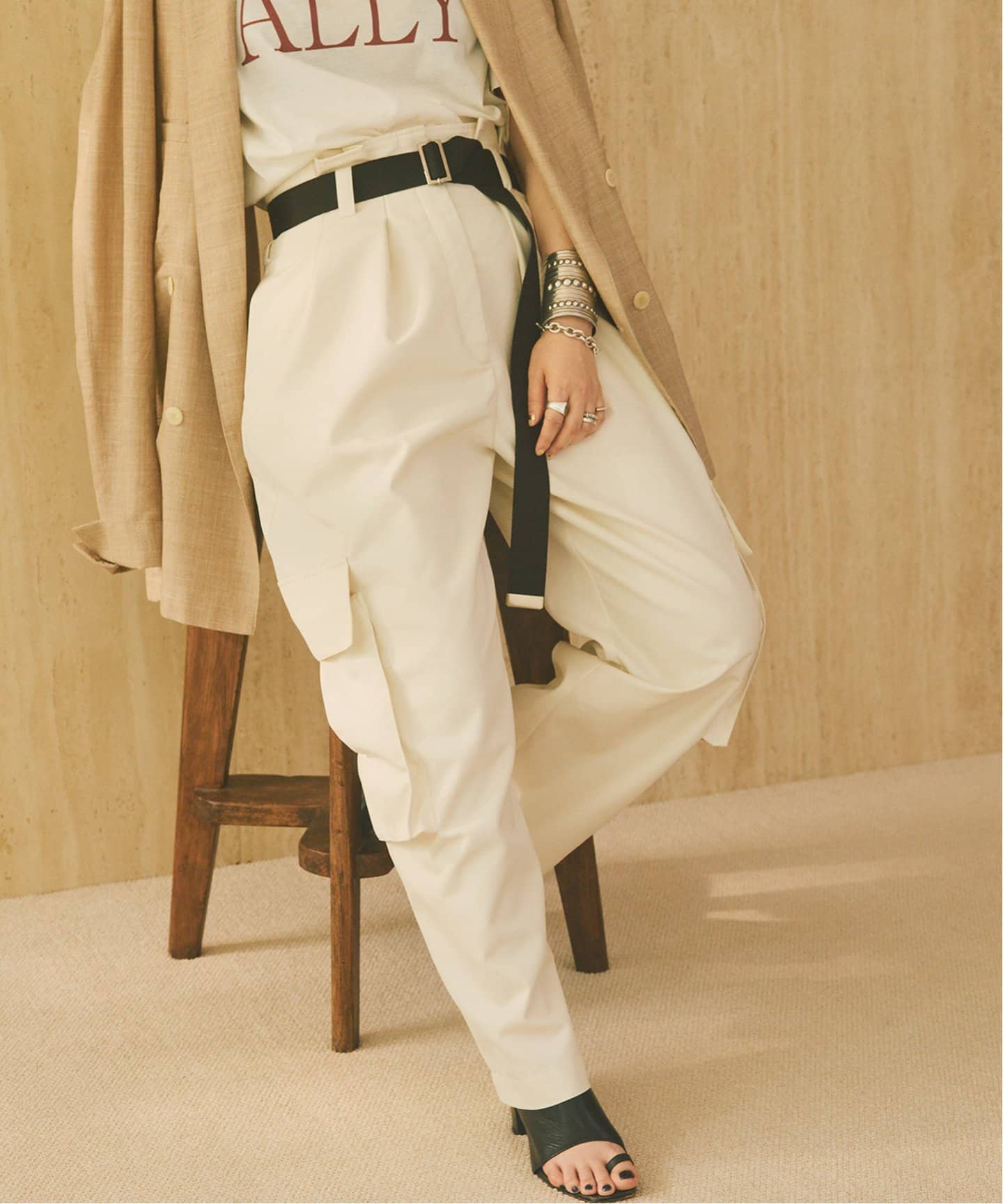 oll*FRAMeWORK ハイウエストカーゴパンツ（カーゴパンツ）｜FRAMeWORK