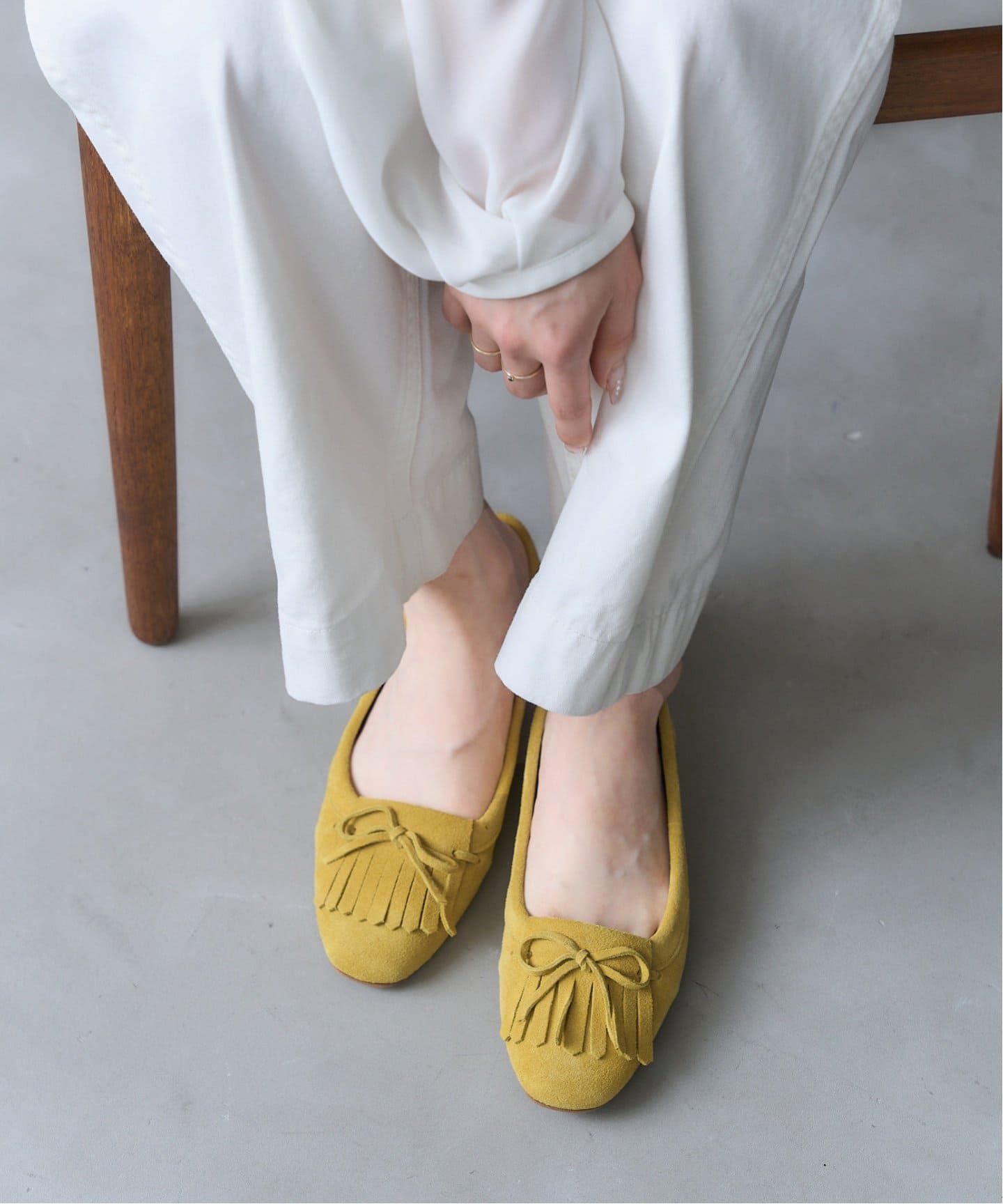 追加》レザーキルトタッセルフラット（フラットシューズ）｜LE TALON