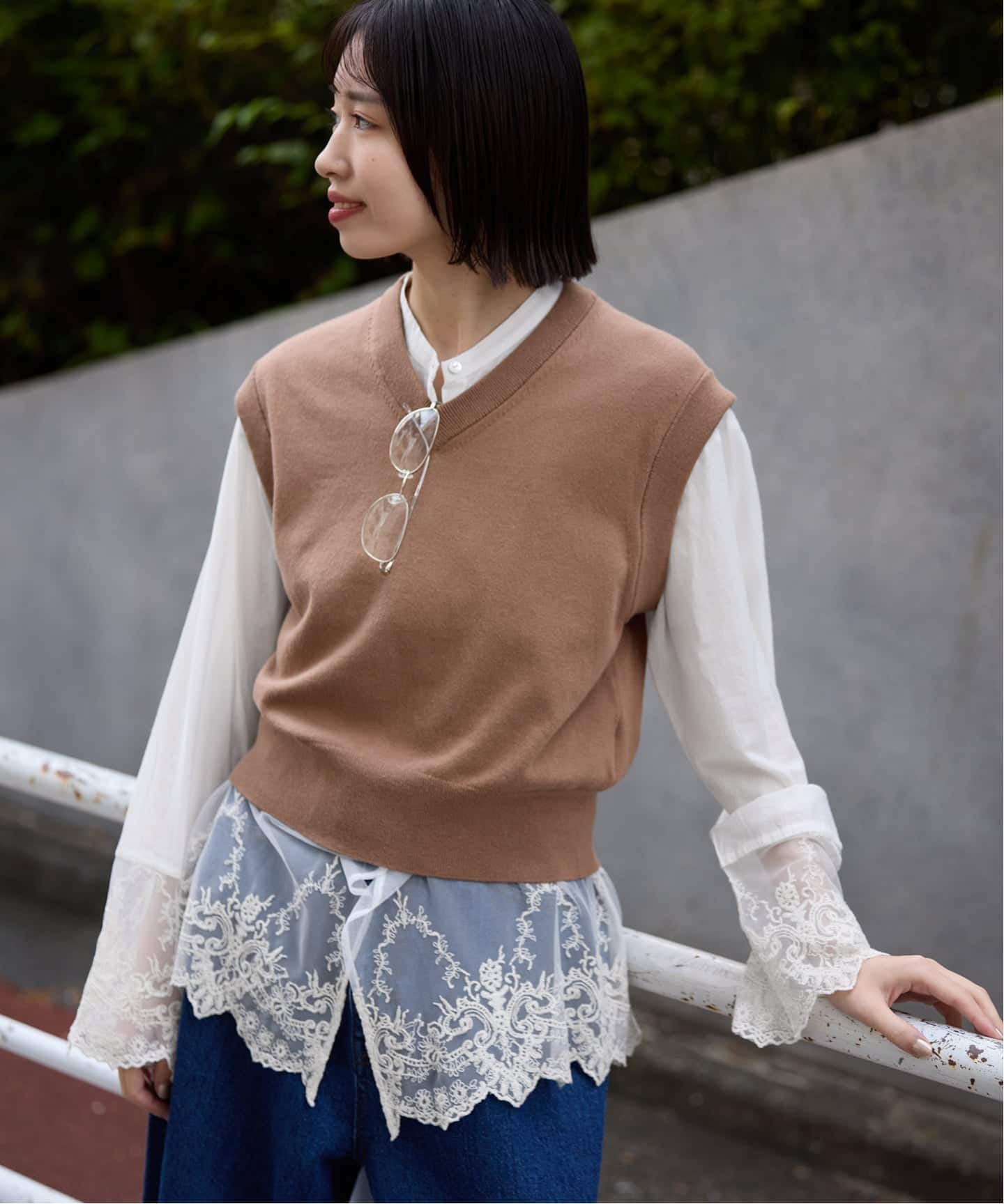 WEB限定/追加予約》チュールレースブラウス（シャツ／ブラウス