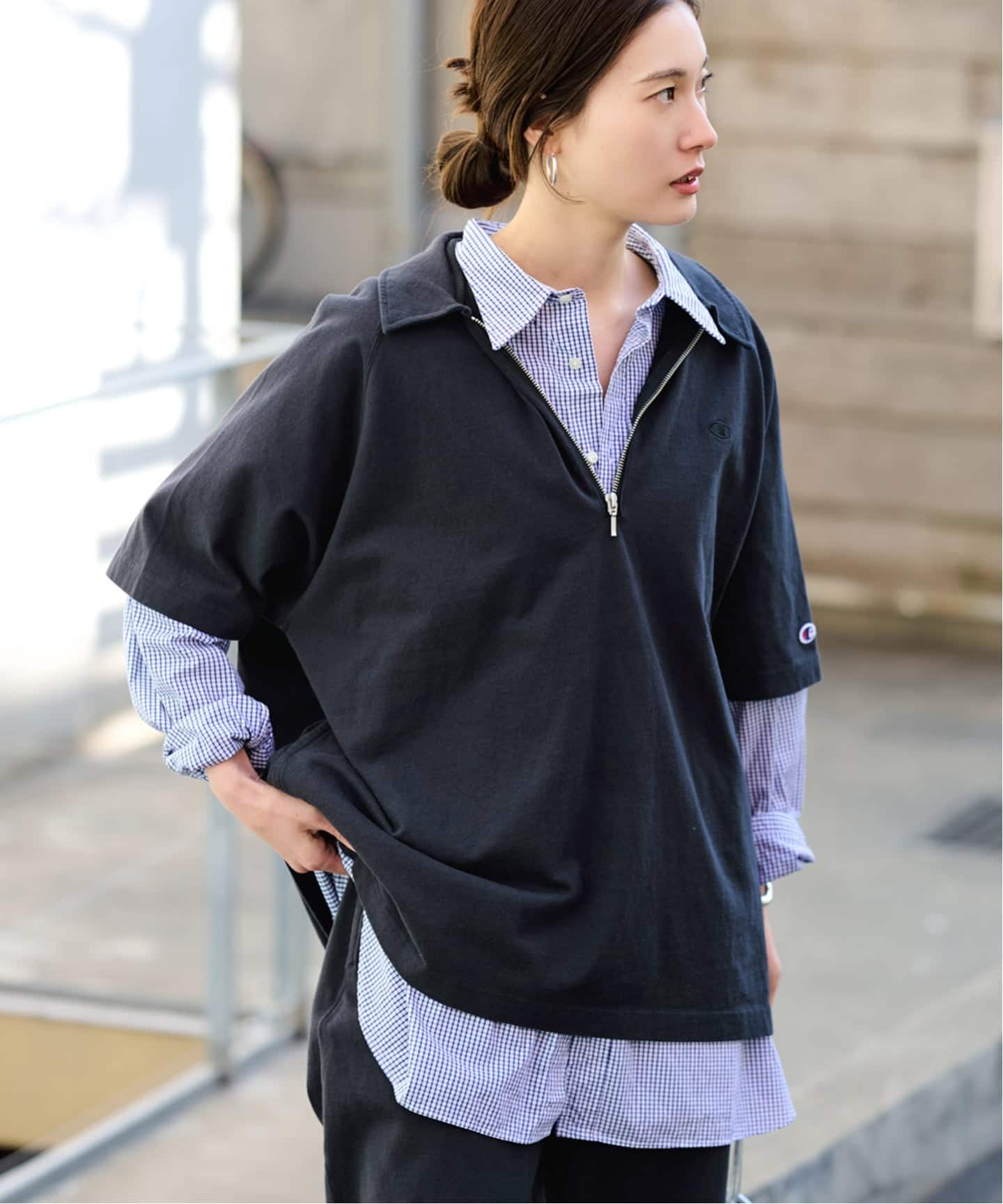 CHAMPION/チャンピオン 別注JERSEY HALF ZIP TEE（Tシャツ／カットソー