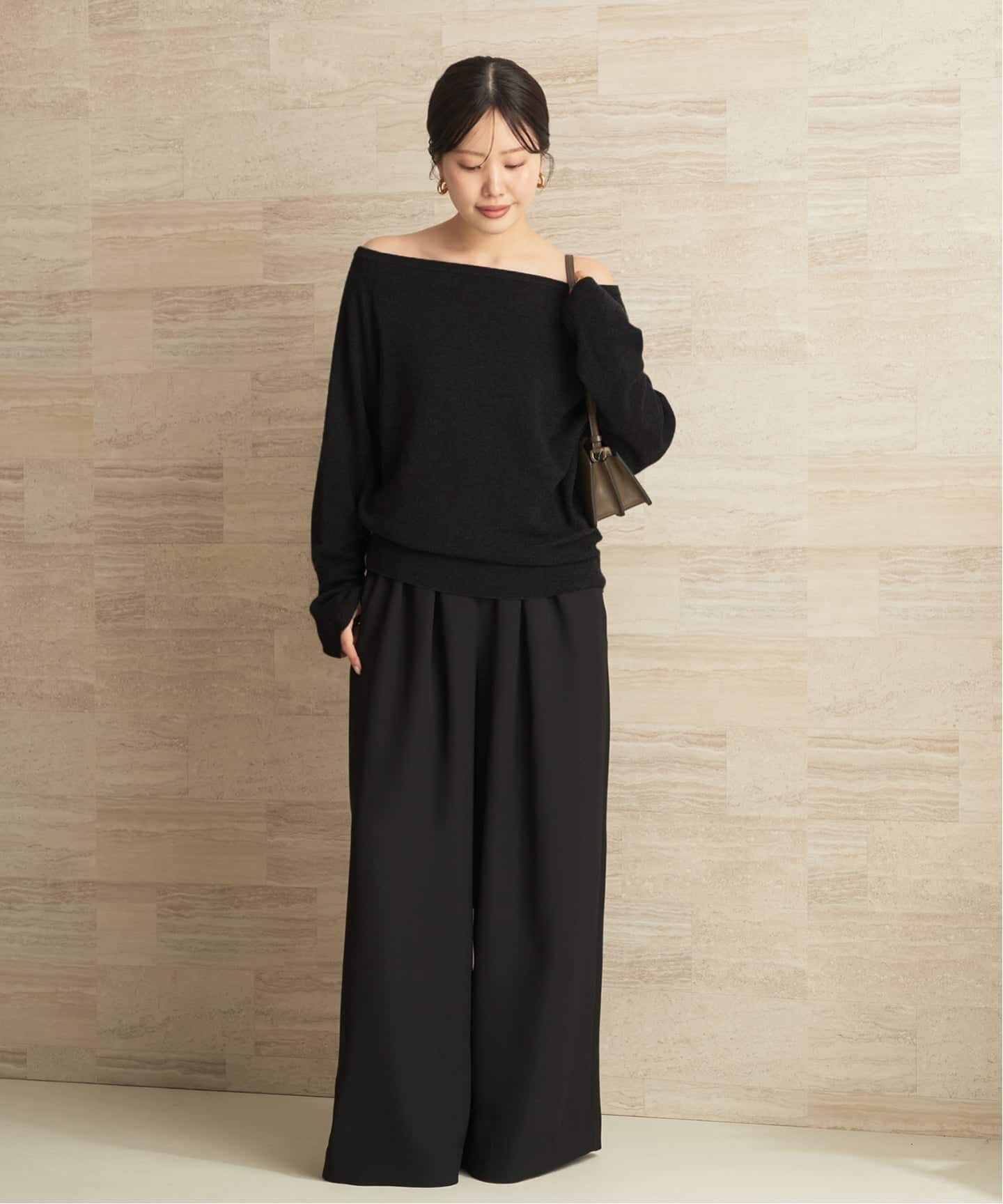 追加》Off shoulder slit ニット 3（ニット／セーター）｜Plage