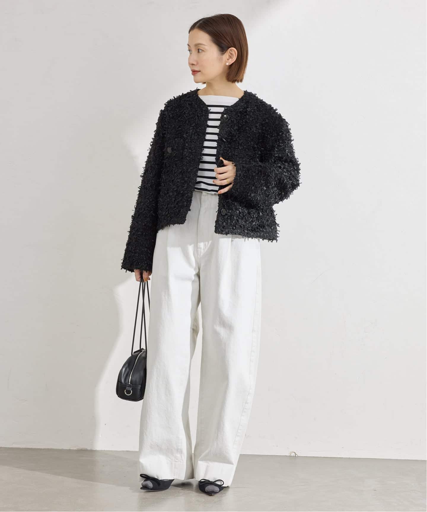 ファンシーツイードジャケット（ノーカラージャケット）｜IENA（イエナ