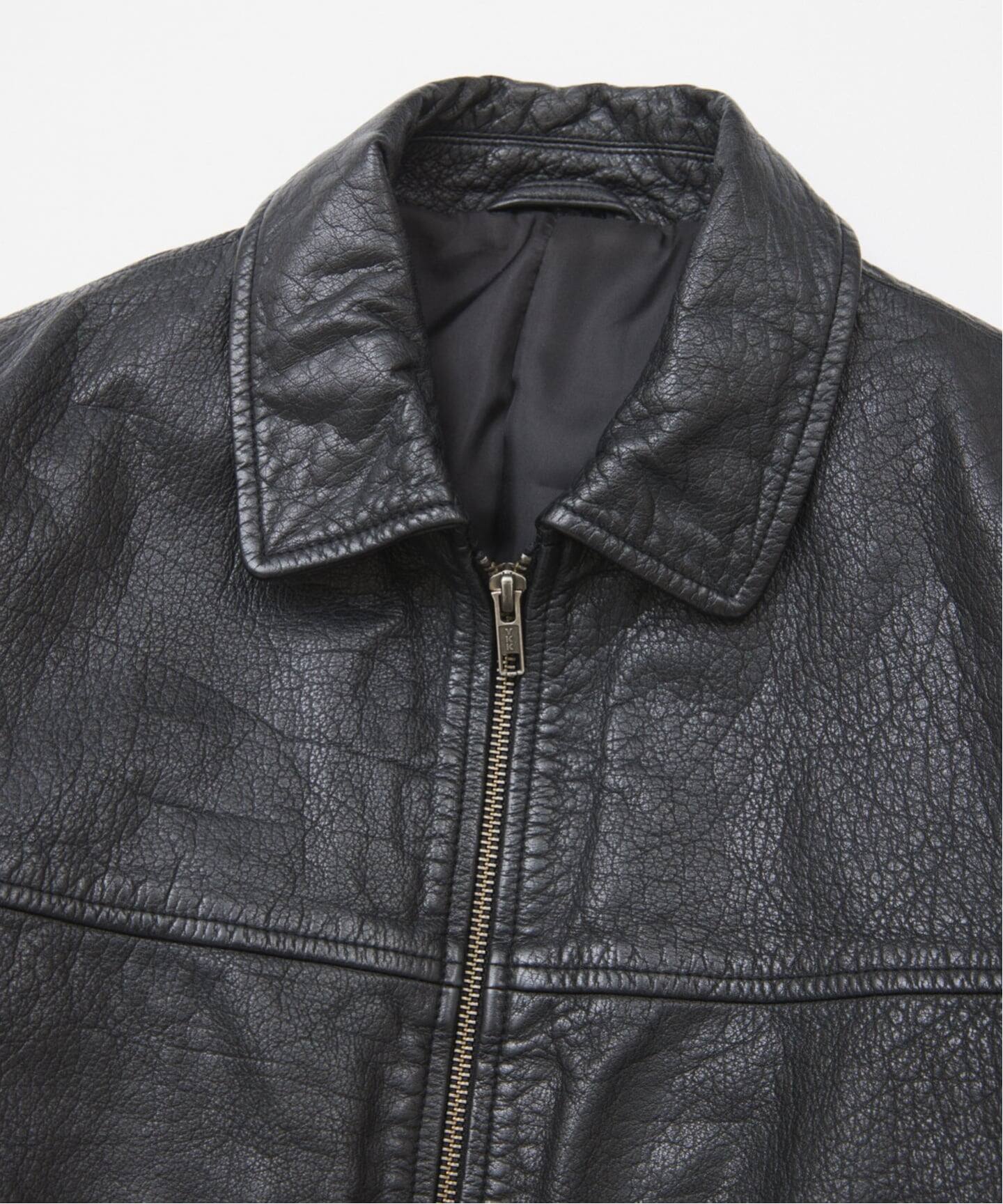 バッファロー レザー ウォッシュ ジップ ブルゾン（レザージャケット