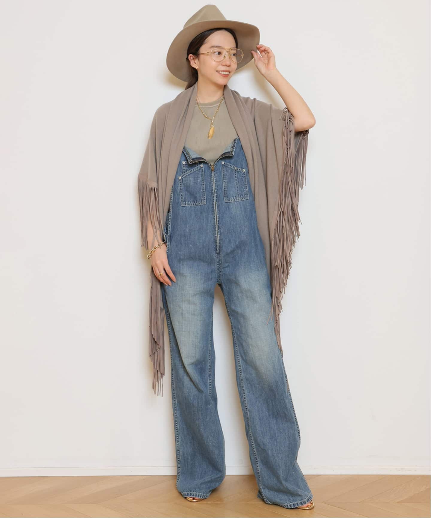 JOHNBULL デニムフレンチサロペット（サロペット／オーバーオール