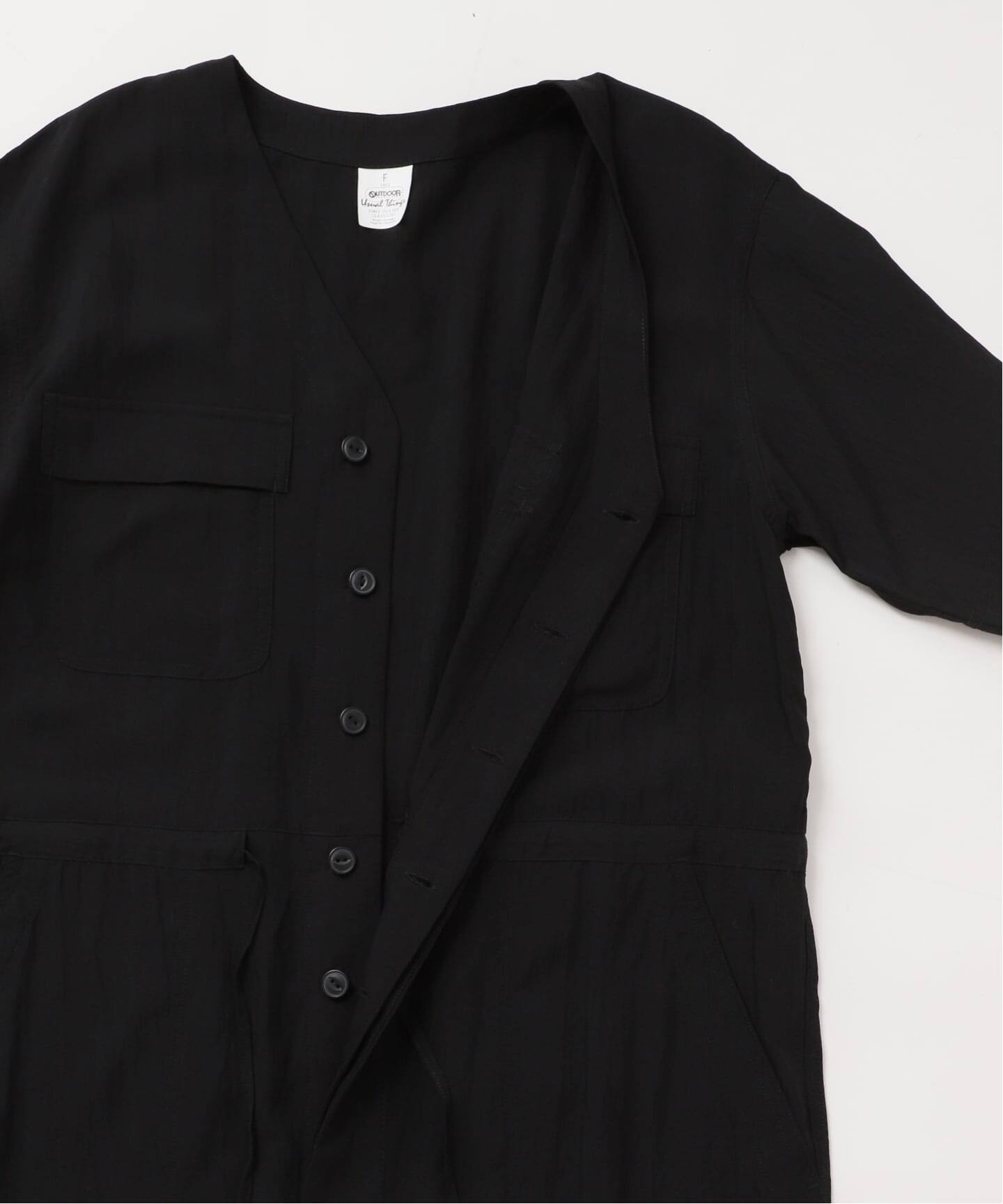 ≪予約≫ダブルポケットVネックオールインワン（つなぎ