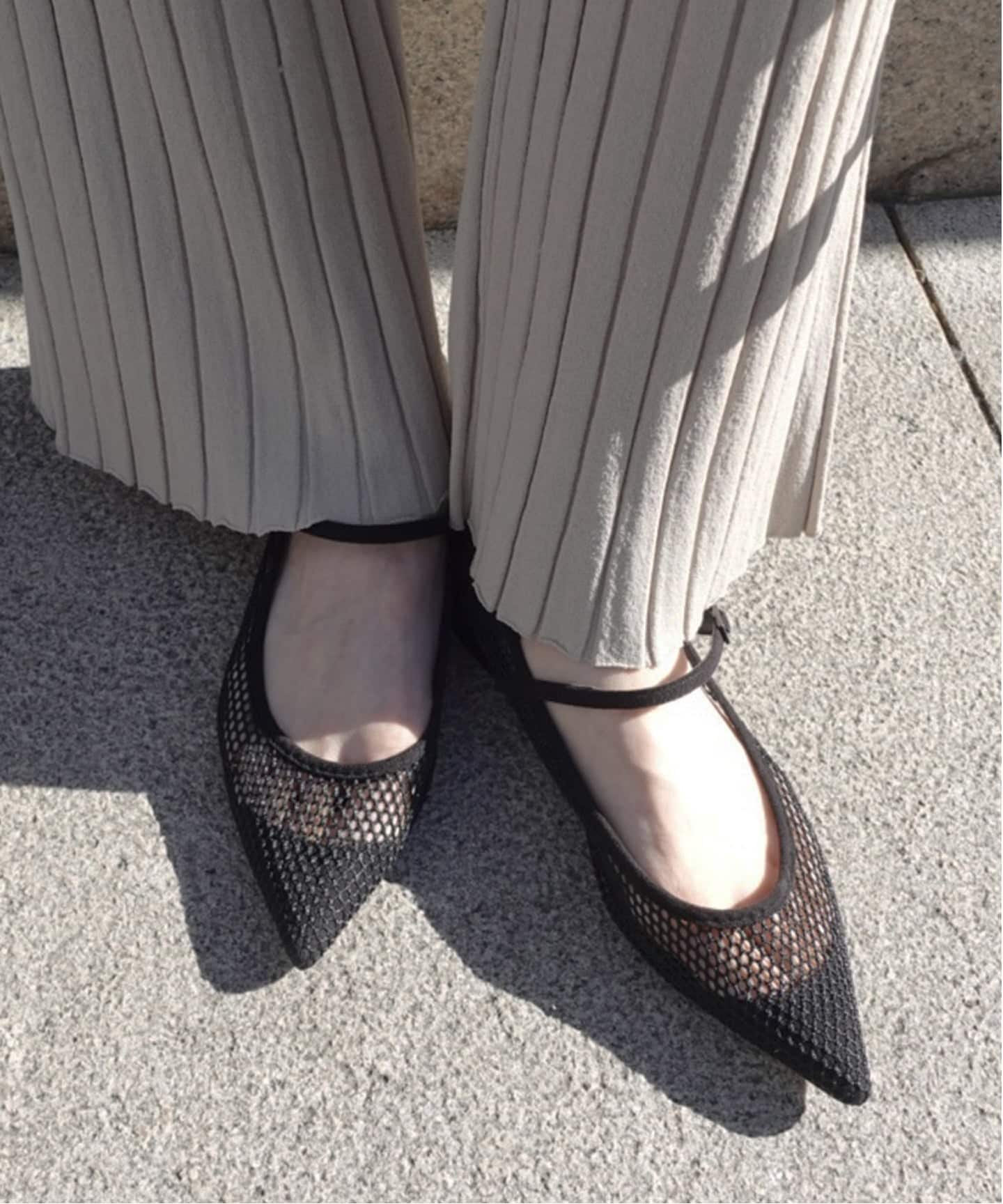 追加予約2》ポインテッドネットワンストラップフラット（フラット