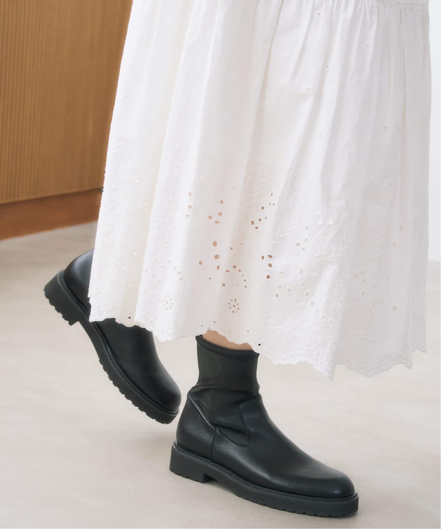 追加6》3.5cmトラックソールフィットショートブーツ（ブーティ