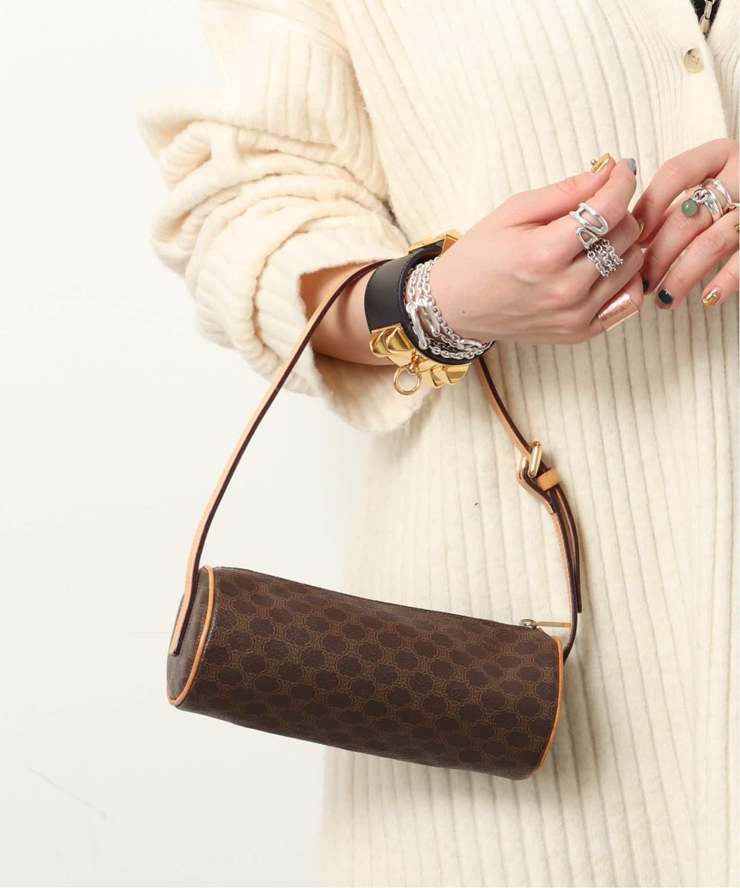 VINTAGE CELINE/セリーヌ】Macadam ミニショルダーバッグ（ショルダー