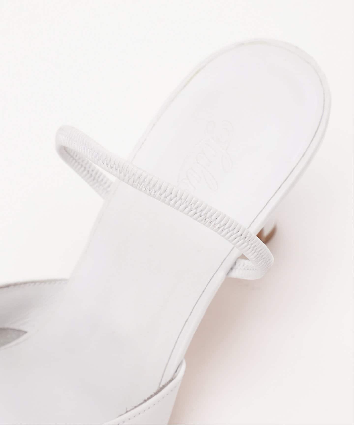 abc ポインテッドトゥ ミュール（ホワイト）（その他シューズ）｜EDIT