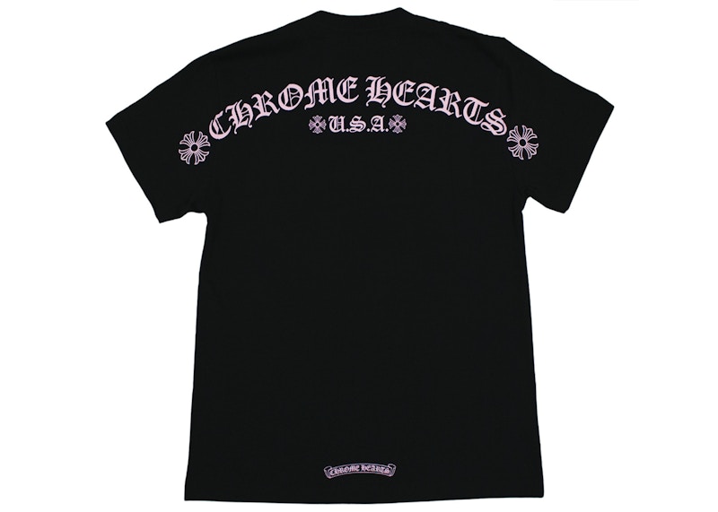 Chrome Hearts Matty Boy Shoulder Logo T-shirt Black/Pink Men's - GB