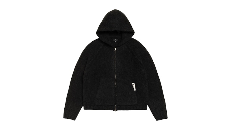 Stussy Chunky Knit Zip Hoodie Black Hombre - FW25 - US