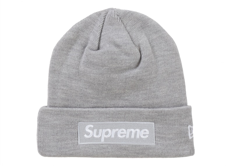 Supreme New Era Box Logo Beanie (FW24) Heather Grey - FW24 - US