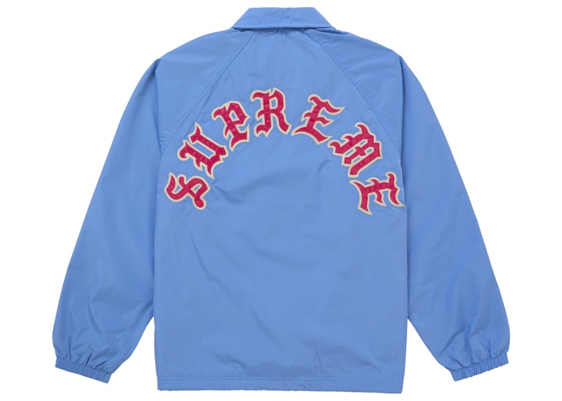 Supreme Old English Arc Coaches Jacket Light Blue Men's - FW25 - US