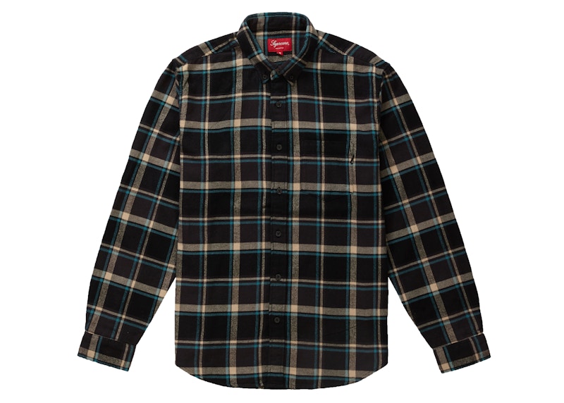 Supreme Plaid Flannel Shirt Black Men's - SS19 - GB