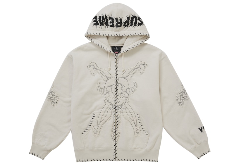 Supreme Y's by Yohji Yamamoto Zip Up Hooded Sweatshirt Natural