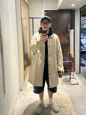 MHL ダウンライナー付 ステンカラーコート ベージュ2way MHL18AW