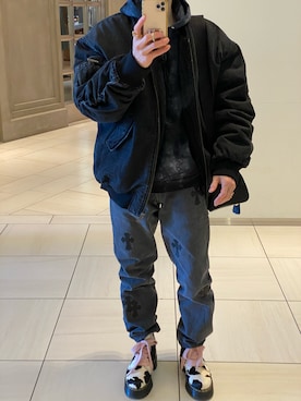 PRADAのMA-1を使ったメンズ人気ファッションコーディネート - WEAR