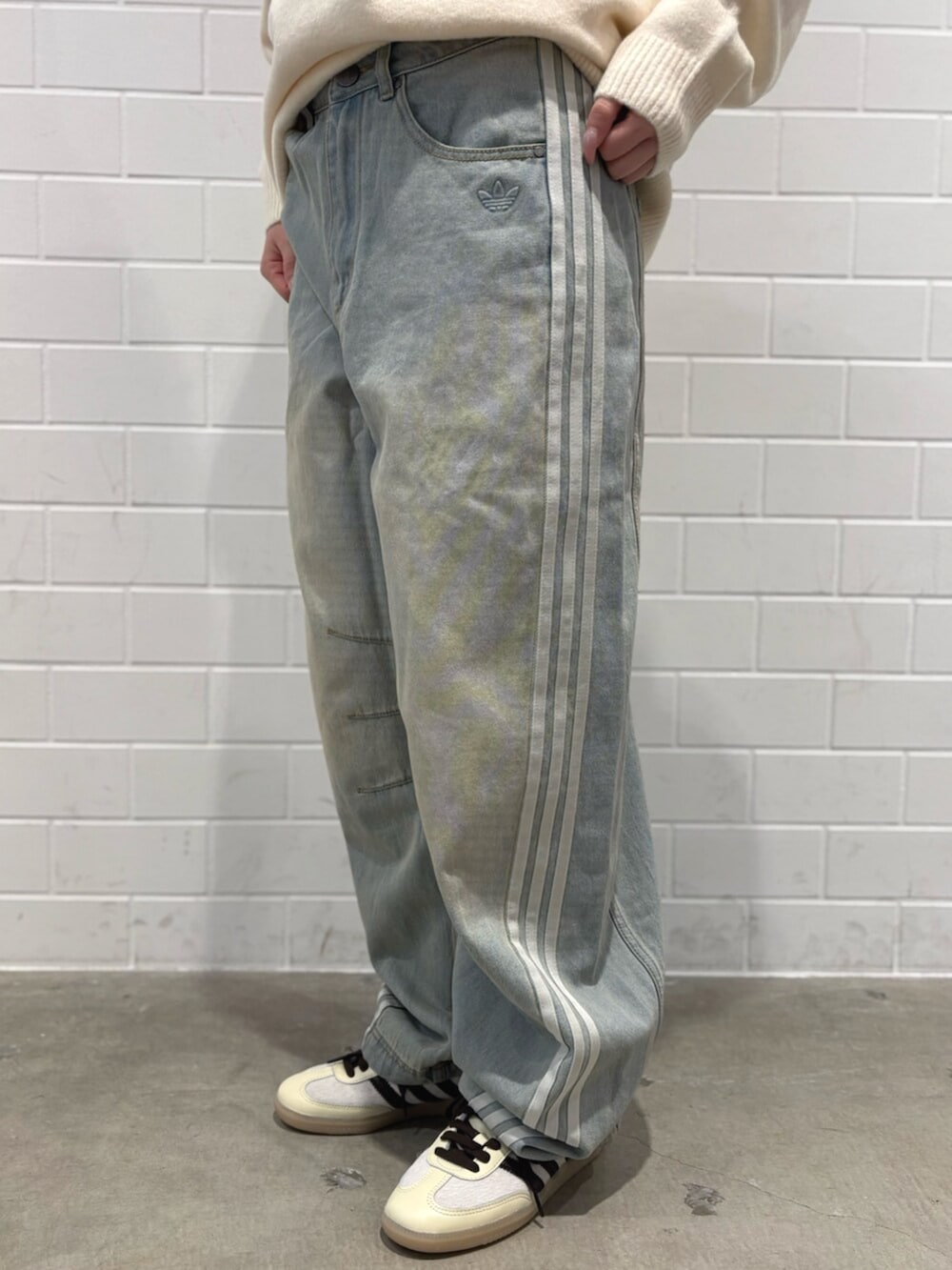 Adilenium シーズン 3 バナナフィット ウォッシュドデニムパンツ、OG