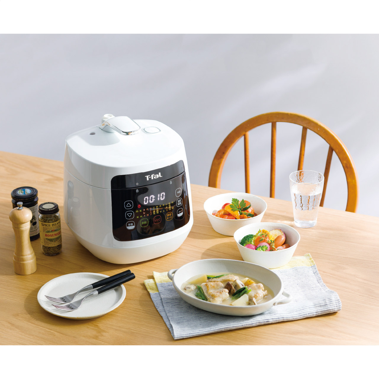 ラクラ・クッカー コンパクト電気圧力鍋3l | T-fal（ティファール）の