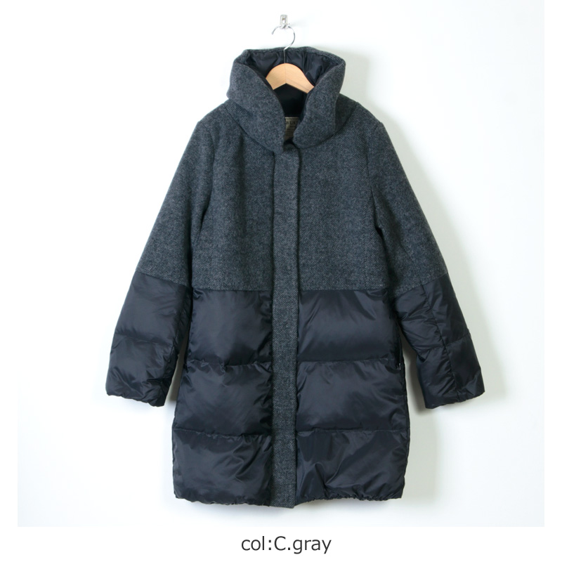 blanc basque (ブランバスク) ソフトメルトンダウンコート