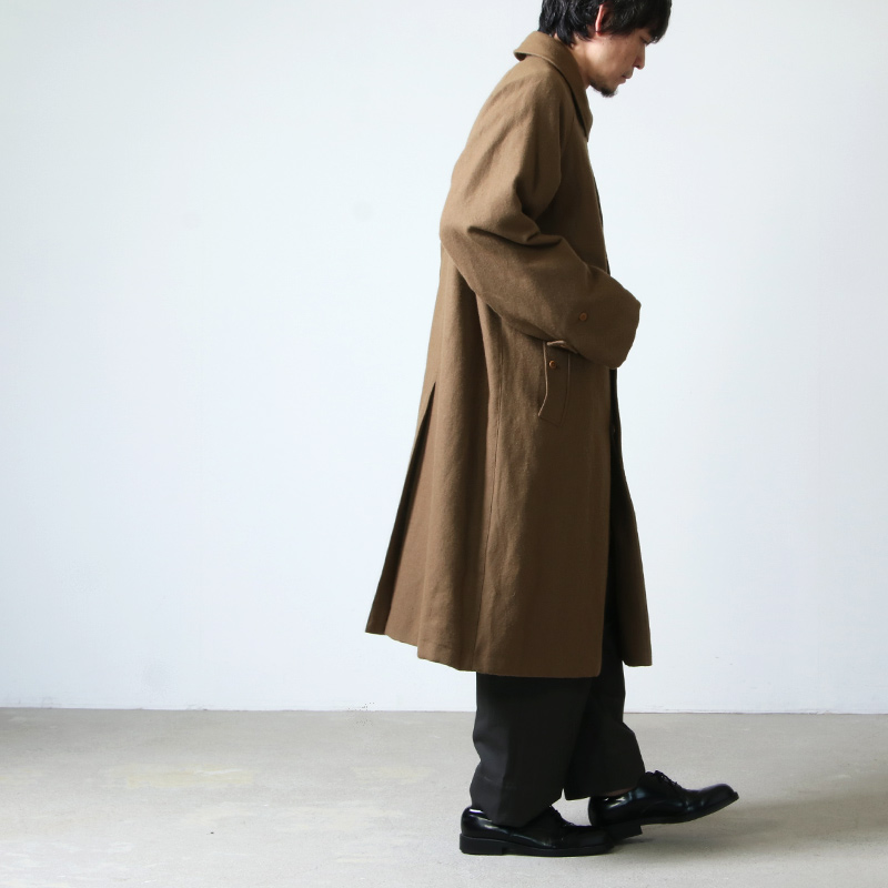COMOLI (コモリ) リネンウール バルカラーコート
