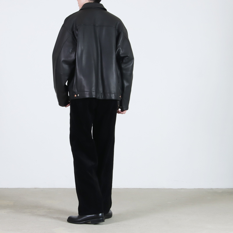 COMOLI (コモリ) カーフスキン ジップショートジャケット