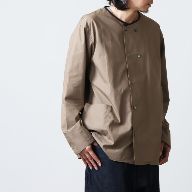 nisica (ニシカ) ノーカラーダブルボタンジャケット