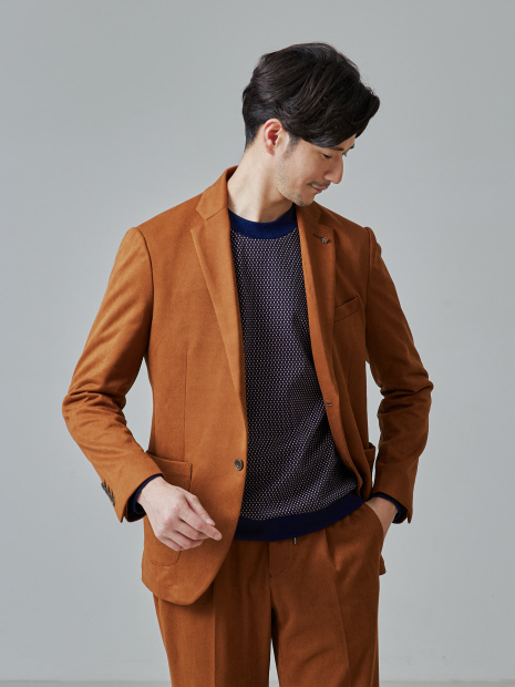 セットアップ対応/FLEX JACKET】ネオスウェード ツイル ジャケット