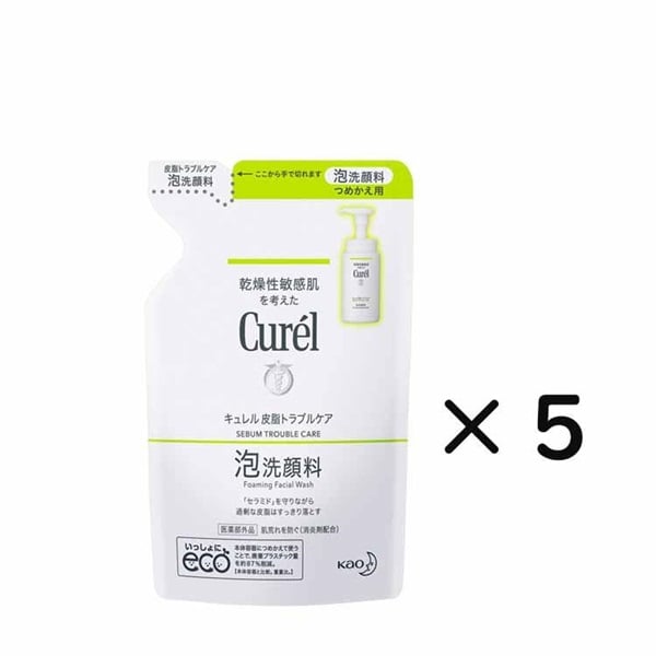 Curel(キュレル) 皮脂トラブルケア泡洗顔料(つめかえ用) 130ml 5個