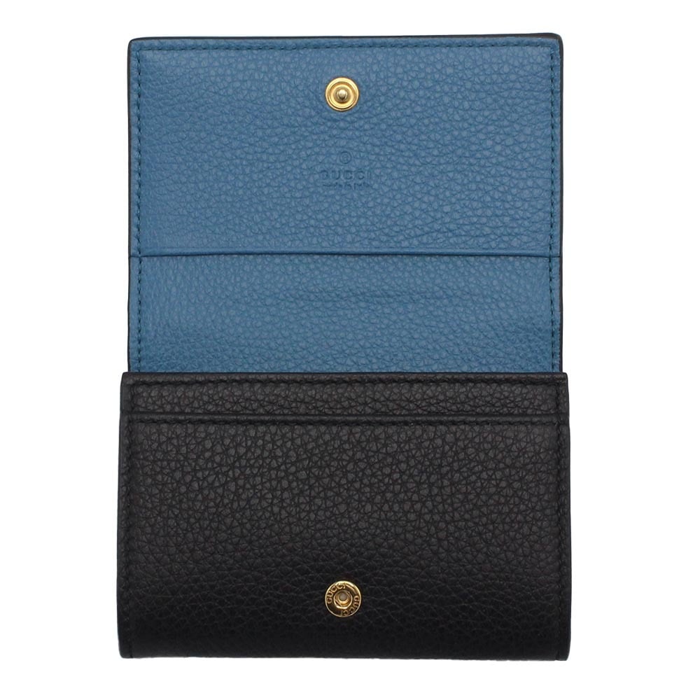 グッチ GUCCI カードケース 739389 0AAAZ 1199 ブラック 内面ブルー
