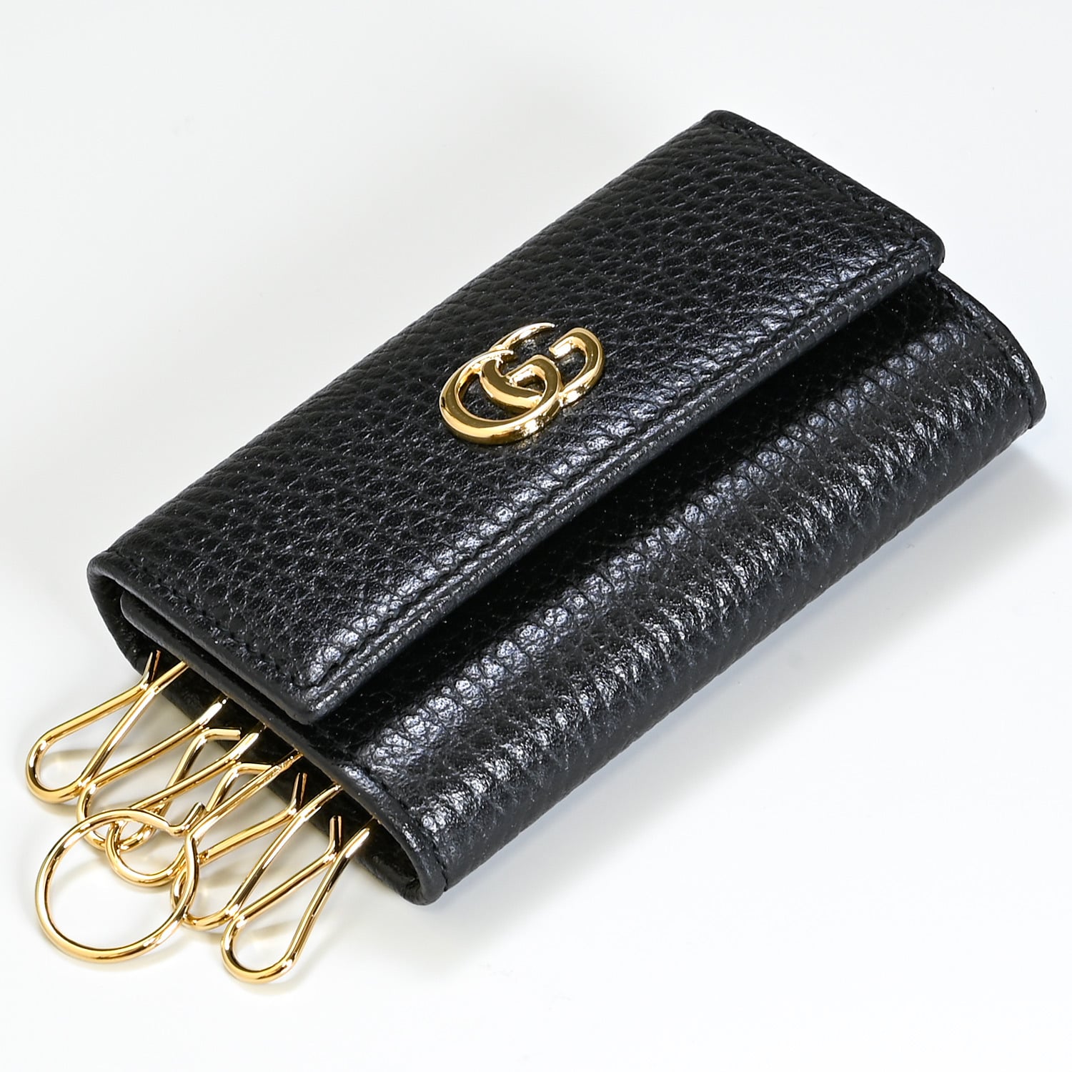グッチ GUCCI キーケース プチ マーモント ダラーカーフ ダブルG