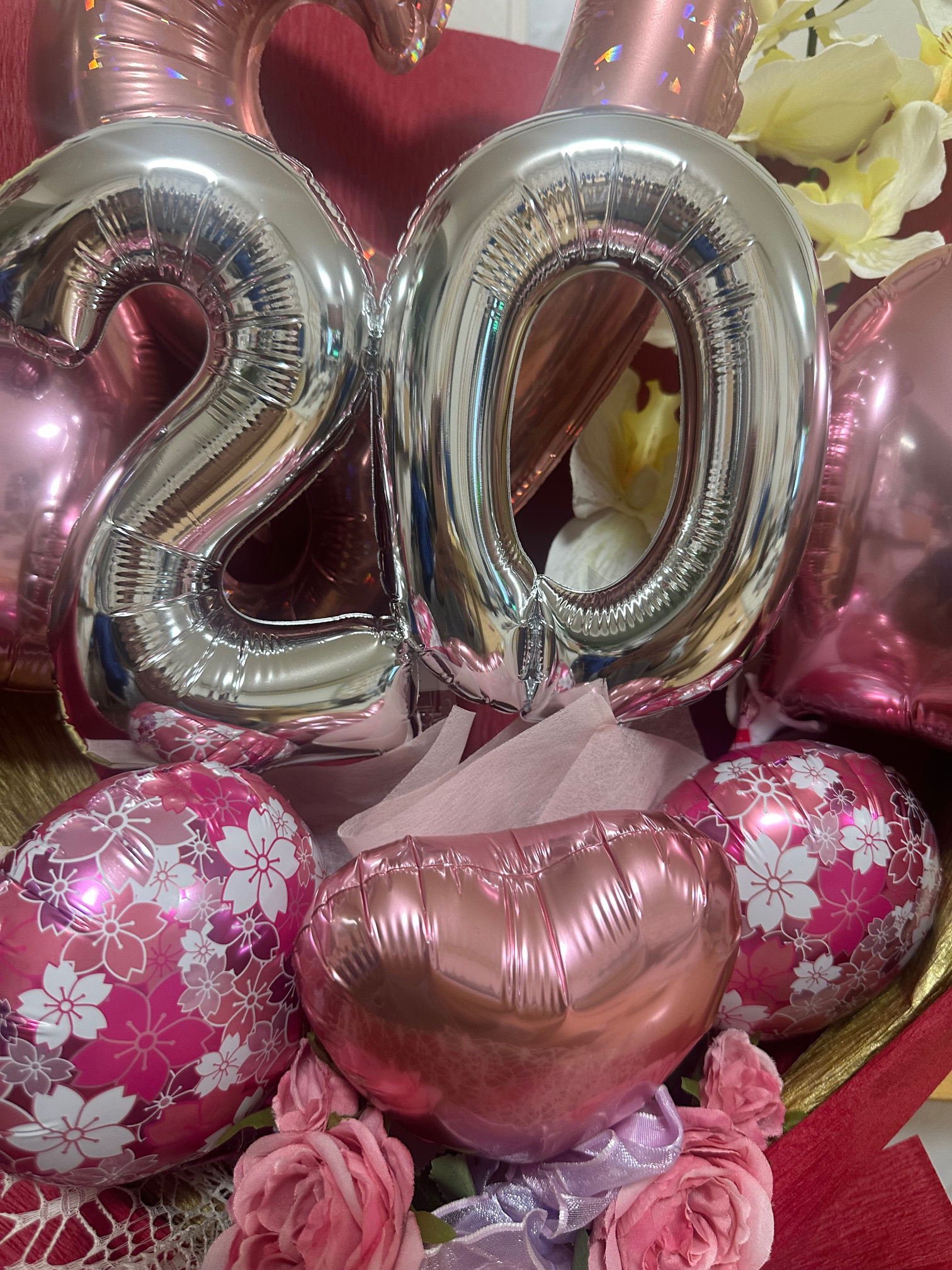 2026年版成人式バルーンバンチ（桜満開タイプ）バルーン花束 成人