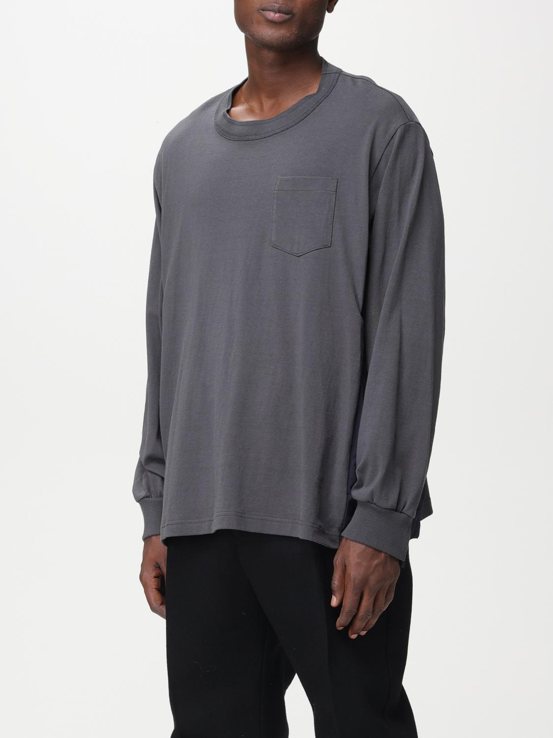 Sacai T-shirt men - Grey | 03180M | GIGLIO.COM