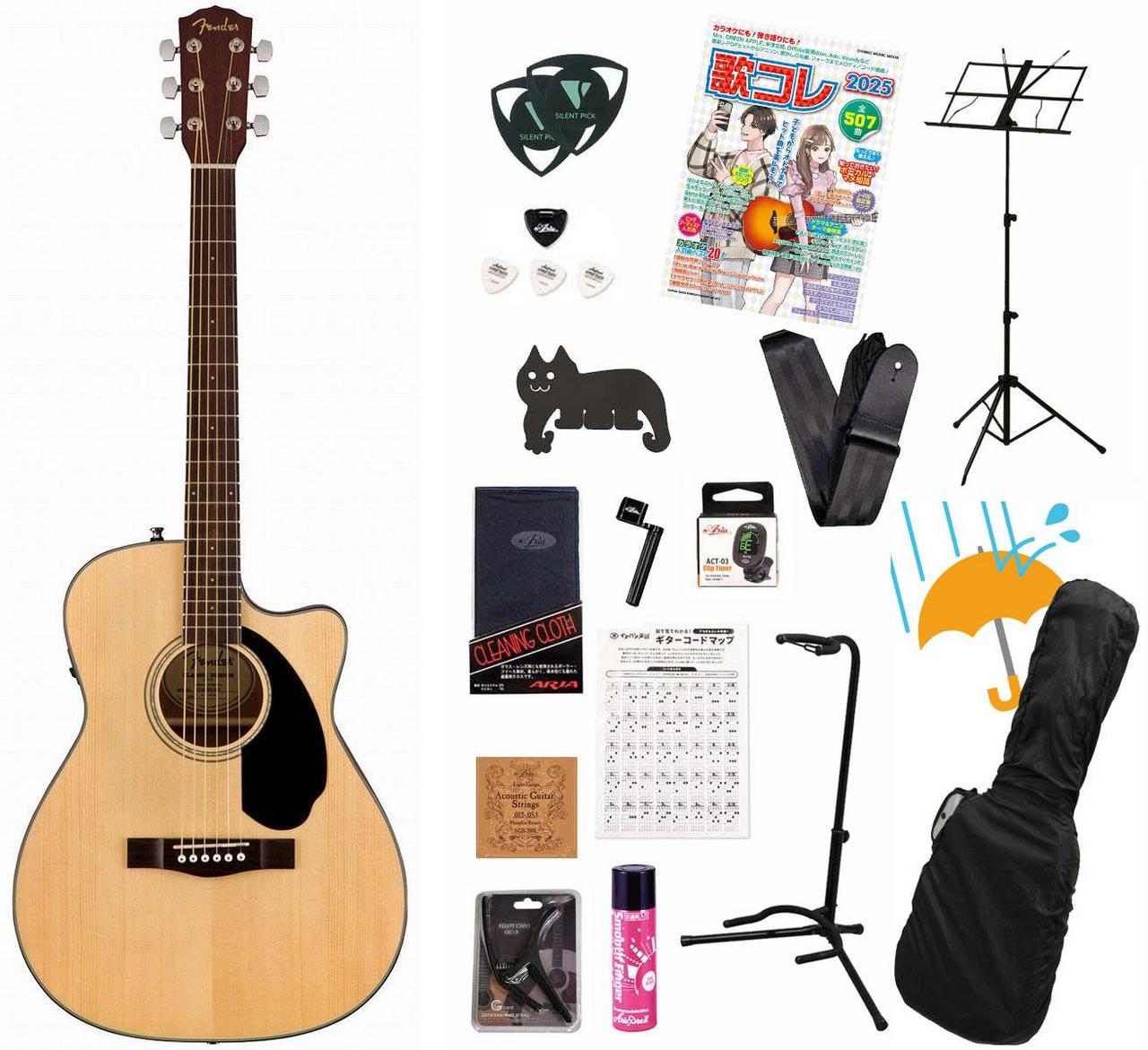 Fender CC-60SCE Concert Walnut Fingerboard Natural フェンダー