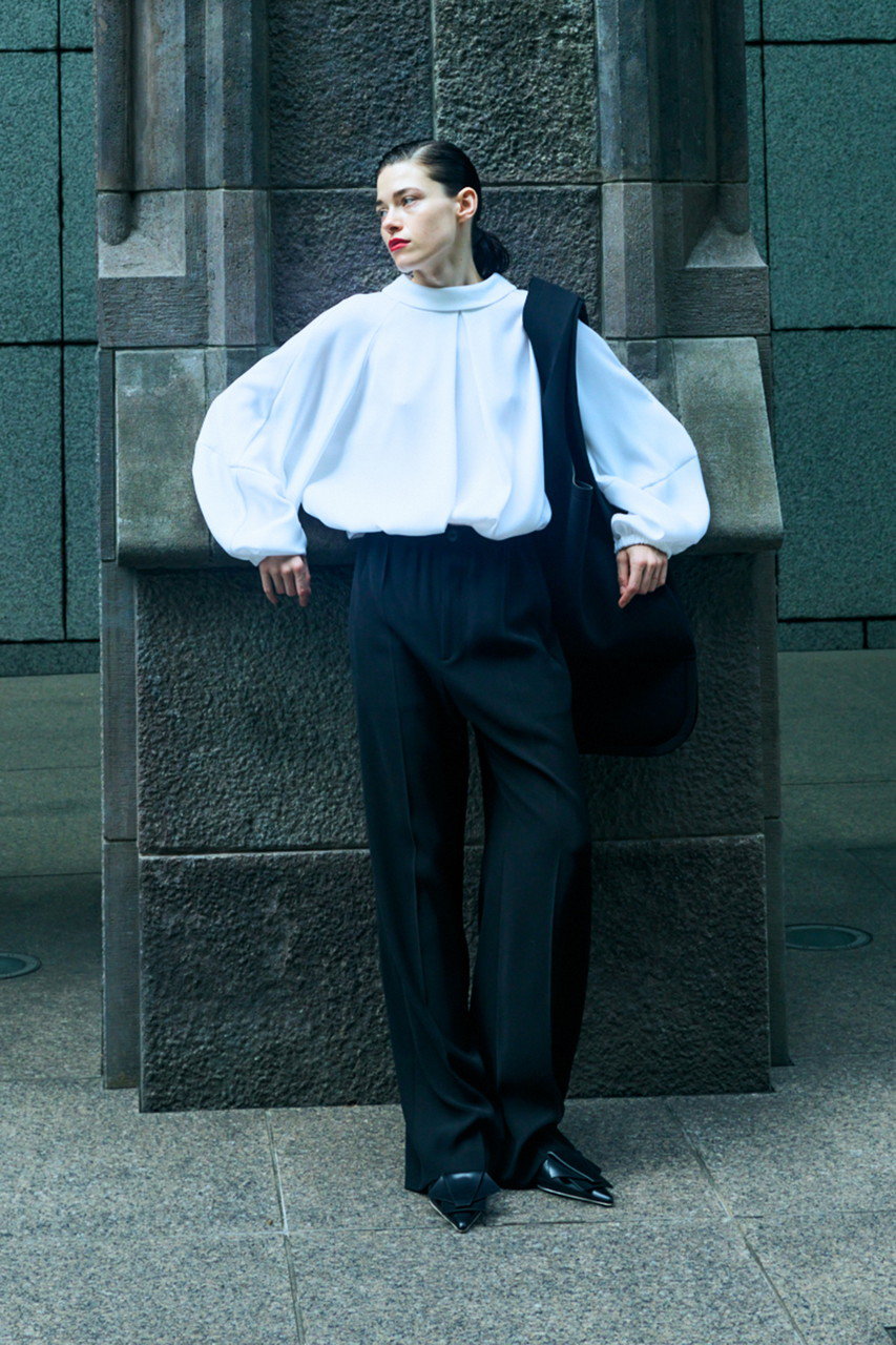 ENFOLD(エンフォルド)｜STAND DRAPE/ホワイト の通販｜ELLESHOP・(エル