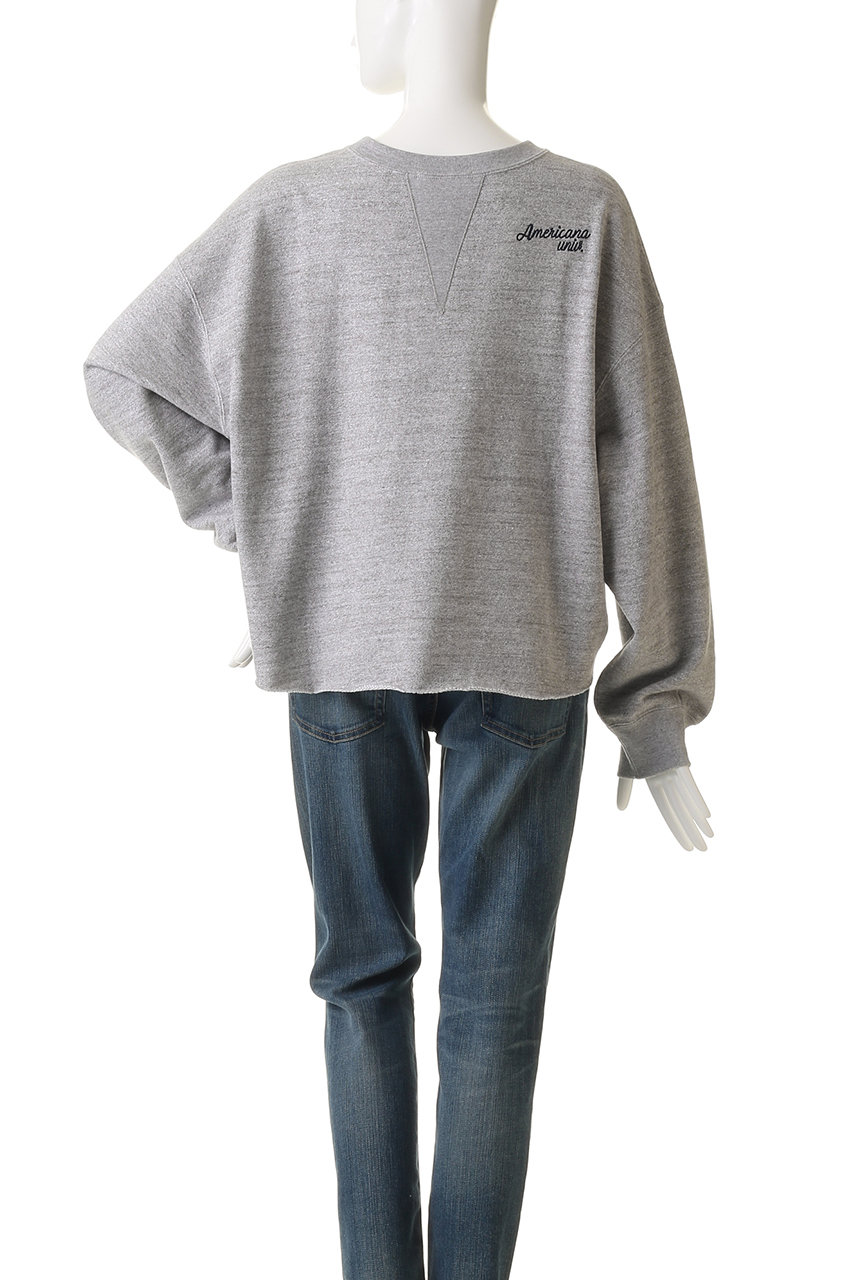 Americana(アメリカーナ)｜クロップドカットオフスウェット/杢グレー