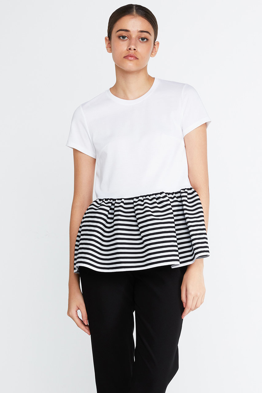 BORDERS at BALCONY(ボーダーズ アット バルコニー)｜ペプラムTシャツ